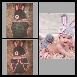 Baby Photo Set - Gray Bunny